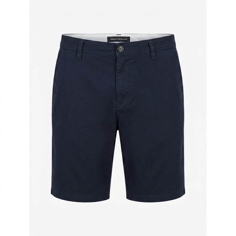Armani Exchange Mens Navy Blue Chino Shorts Size 36" X 10" Casual